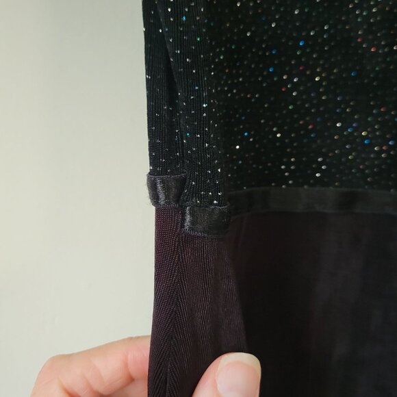 Vintage Babydoll Women's S Mini Slinky Dress Empire Waist Party Dress Goth Grung - Picture 7 of 8